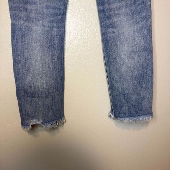 Madewell The Perfect Vintage Distressed Straight Light Wash Denim Jeans Size 25 - Picture 14 of 15